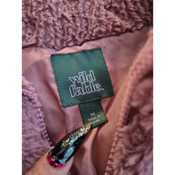 Wild Fable Pink Faux Fur Zip-Up Jacket Soft & Cozy size XS - Picture 4 of 4